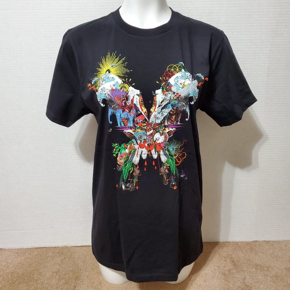 Coldplay shirt Small Butterfly Head Full Of Dreams artwork graphic band merch